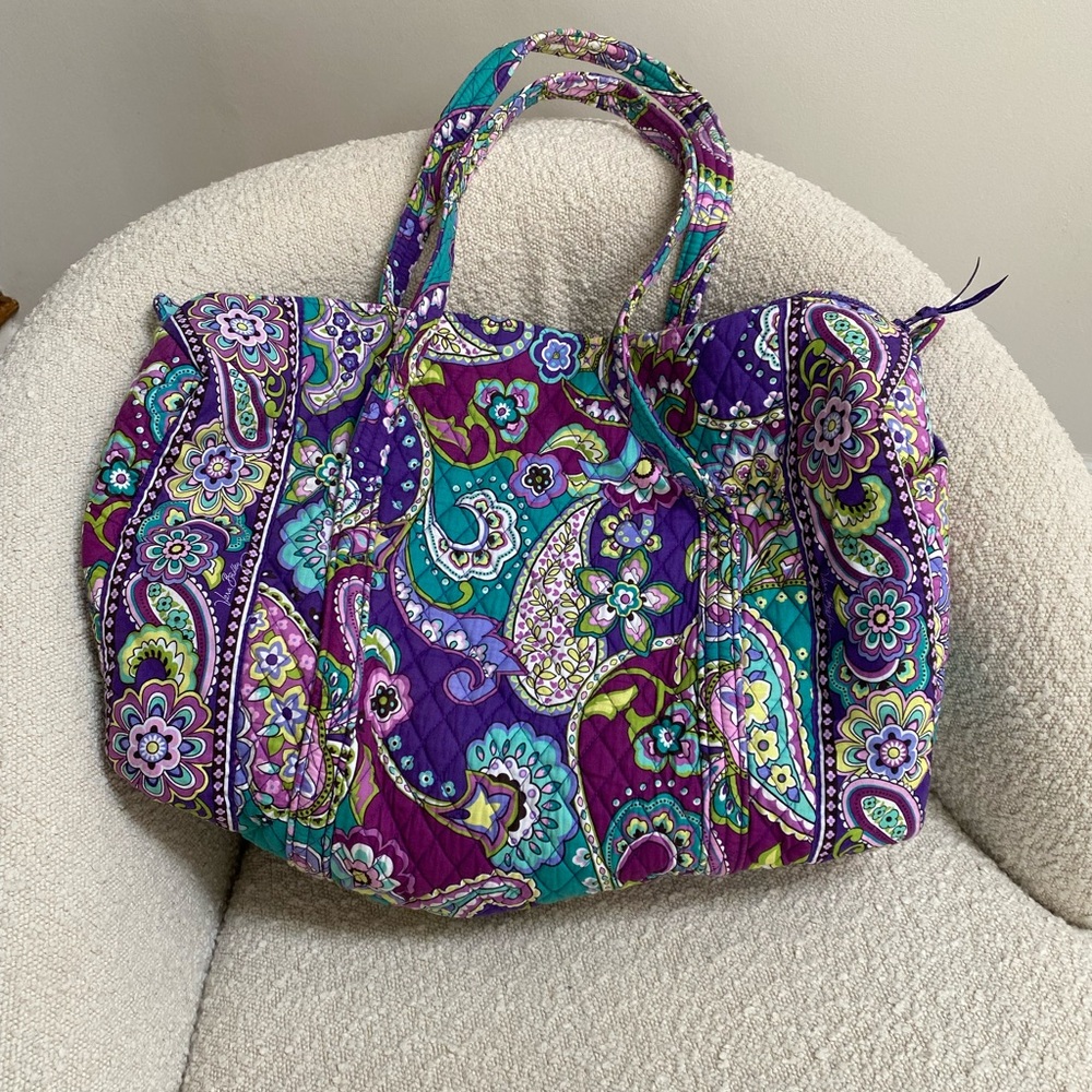 Vintage purple paisley Vera Bradley duffle weekender bag